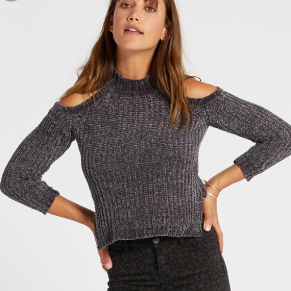 Adam Levine Women's Chenille Cold Shoulder Sweater